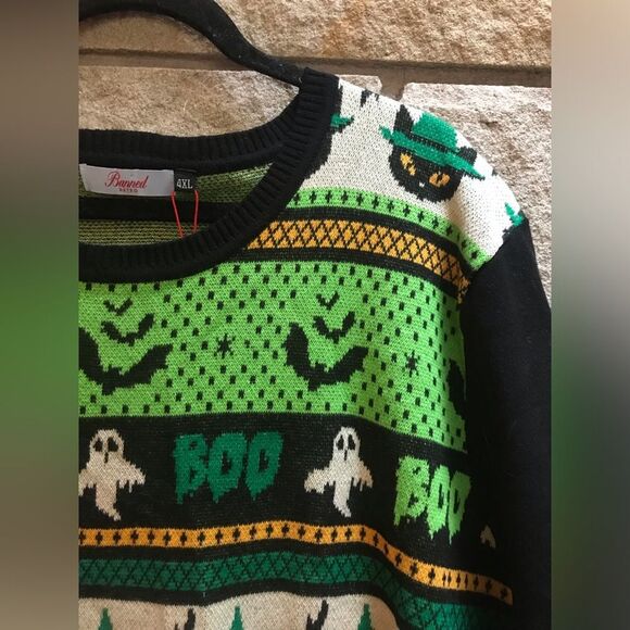 BANNED Apparel Spooky Boo Jumper Sweater Whimsigoth Halloween 4x NWT black - Picture 9 of 15
